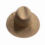 Phenix Womens Wool Rancher Fedora Tan Wide Brim Leather Band Western Boho Hat OS Brown Photo 3