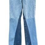 ZARA  Mid-Rise Wide Leg Contrast Seamless Side Wash Jeans Photo 4