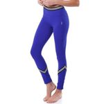 Free People  Movement Cobalt Blue Zephyr Striped Leggings Small Photo 9