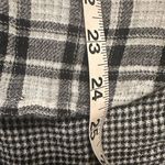 Madewell black white checkered large button up Photo 7