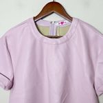 Buddy Love NWT Taylor Lavender Faux Leather Crop Top Women's Size Medium Purple Photo 3