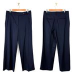 Massimo Dutti  Wool Flannel Pants Navy Blue Sz 10 Photo 5