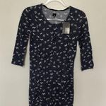 Urban Outfitters  Romper Waffle Thermal Deer Floral Blue New Small Photo 0