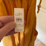 Ann Taylor Loft Beach NWT Women's Yellow Cotton Linen Sundress Beach Cover Up XS Photo 1