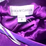 Jessica McClintock  Womens Purple Shimmery Ruffle One Shoulder Mini Dress 8 Photo 9