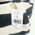 Kate Spade New Black & Cream Stevie Jubilee Stripe Canvas Hobo Bag Purse Photo 4