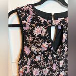 Alya Black Floral Hi-Low Cut Out Trapeze Dress Photo 4