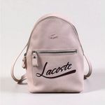 Lacoste Script Logo Polyvinyl Backpack Light Pink School Travel Barbiecore Fairy Photo 0