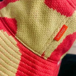 VERLOOP x Michelle Norris Camo Knit Bucket Hat Orange Yellow Happy O/S Photo 2