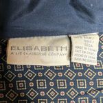 Vtg 1990s Elisabeth Blue Gold Paisley Print 100% Silk Button Up Blouse 16 Photo 4
