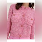 Maje ‎ Knit Cardigan with Shiny Finish- Pink Photo 2