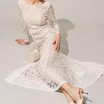 Rihoas White Lace Long Sleeve Backless Maxi Dress Photo 3