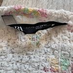 ZARA Poplin White Floral Puff Sleeve Smocked Crop Top, Sz XS Photo 11