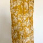 C&C California  XS linen pullover pants Leaf Print yellow boho summer beach Photo 0