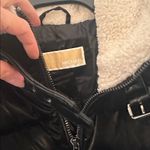 Michael by Michael Kors Faux Sherling Shine Puffer Coat size S EUC‎ Black Photo 1