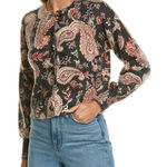 Boden Women's Wool and Alpaca Blend Fluffy Cardigan Brown Paisley Size 6 Photo 0