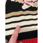 Missoni Knit Cardigan 6 Italy Red Black Wool Viscose Floral Stripes Classic Photo 9