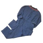 Free People NWT Costa Brava Jumpsuit in Navy Blue Deep V-neck Cropped 1-Piece L Photo 8