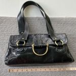 Vintage Y2K Apt. 9 Black Aged Brass Shoulder Bag Purse Photo 7