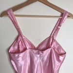 Cacique vtg  90s ladies pink button up nightie babydoll romper size small sexy Photo 8