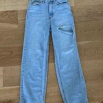 Oak + Fort  - Straight Leg Jean with Cutout in Blue Photo 0