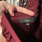 Lulus  Awaken My Love Burgundy Long Sleeve Lace Maxi Dress Size Small Photo 2