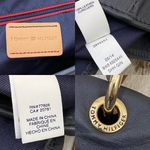 Tommy Hilfiger Postino Navy/Red Color-block 100% Leather Trapezoid Satchel Bag Photo 15