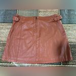 Free People π©·π©· Tan Honey Leather A-Line Skirt vegan size 10ππ Photo 6