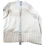 DKNY Jeans Small White Cotton Zipper Front Sweater 88i Photo 9