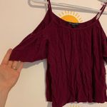 One Clothing  Red Cold Shoulder Top Photo 2