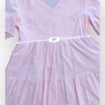 Fancyinn  Pink Tiered Ruffled Lined Tunic Shift Dress Size‎ L Photo 7