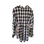 Isabel Maternity Women’s Button Down Plaid Shift Shirt Dress Size Medium Tie NWT Photo 5