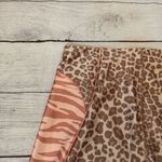 Good American Good America pink beige tan gym biker workout shorts size 7 Electric Feel Animal Photo 8