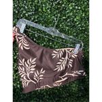 ALBION FIT  Chocolate Fern One Shoulder Cropped Swim Top Sz Medium Photo 2