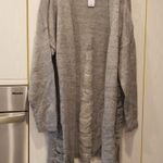 LF 💕 THE BRAND💕 Grey Distressed Knit Duster Cardigan Small S NWT Photo 3