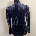 Lucky Brand  Navy Multi Floral velvet blazer Photo 6