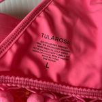 Tularosa Revolve Women's Hot Pink High Waist Pom Pom Mesh Nina Bikini Size L Photo 2