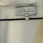 L'Academie Musea Belted Poplin Midi Dress in White Sz L Photo 6