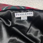 Pendleton Petites  Vest Womens L Wool Black Cable Knit Flannel Plaid Snap Zip Photo 2