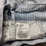 American Eagle  Blue & White Pinstripe Short With Belt Size 4 Photo 4
