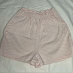 Urban Outfitters Pink and White Pinstripe High Waist Shorts Small Photo 2