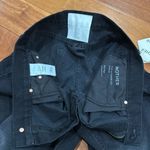 NWT MOTHER Women's The Spinner Zip Sneak Wide Leg Jeans In Magic Black Size 28 Photo 6