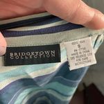 100% silk Bridgetown Collection striped wrap skirt size small Blue Photo 5