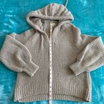 SO  Women’s Brown Fuzzy Hooded Sweater Photo 0