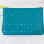 IPSY ‘100th’ Teal Studded Glam Cosmetic Bag Blue Photo 4