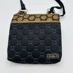Cinda B Black Mod Tortoise Crossover Shoulder Bag Quilted 9" x 9.5" Photo 0