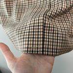 Scotch & Soda  Anthropologie Double-Breasted Brown Plaid Tailored Blazer‎ Large Photo 12