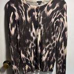 Ann Taylor  Brown and Pink Long Sleeve Button Down Shirt Photo 0