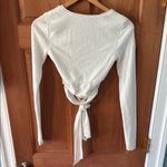 Urban Outfitters Out from Under  Size Extra Small XS Off White Tie-Front Top Photo 3