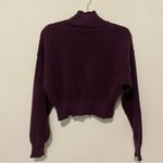 Free People Beach Eggplant Purple Cropped Sweater XS Photo 5